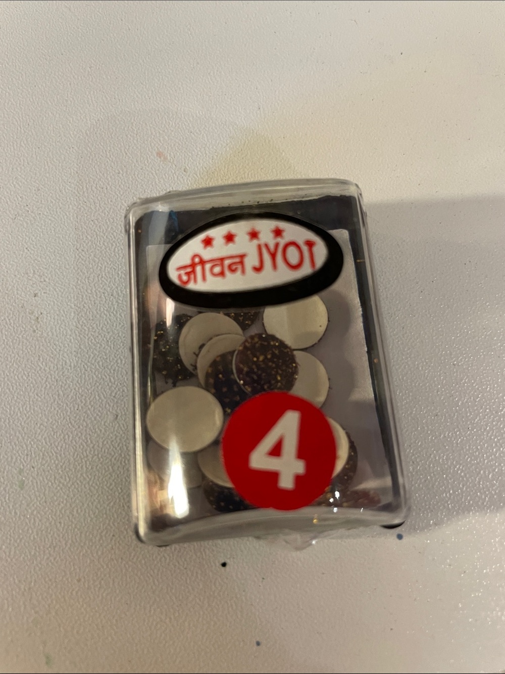 Jyot Decorative Bindi Stickers - Silver & Dark Brown
